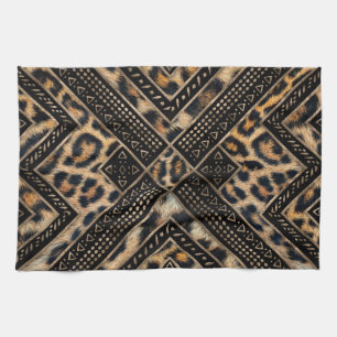 Leopart Fur with African Decor #1 Kitchen Towel
