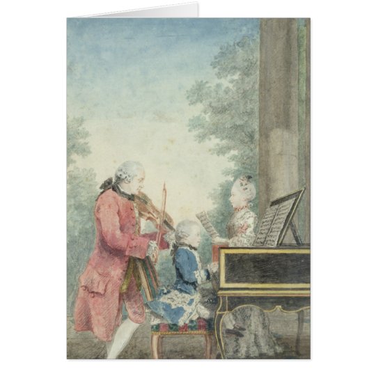 Leopold Mozart and his Children Wolfgang Card