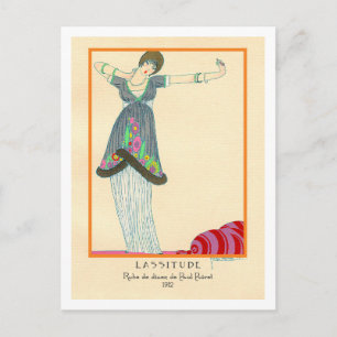 Lepape Art Deco Fashion Illustration Postcard