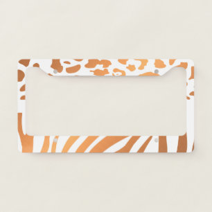 Lepard Print / Zebra Print License Plate Frame