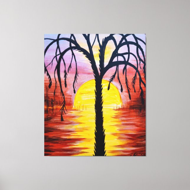 Lepidodendron tree in the carbonipherous sunset  canvas print (Front)