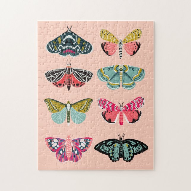 Lepidoptery No. 1 Moth Study Illustration Jigsaw Puzzle (Vertical)