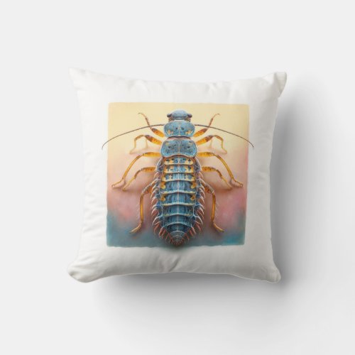 Lepisma in Watercolor Ink Style 290624IREF127 _ Wa Throw Pillow