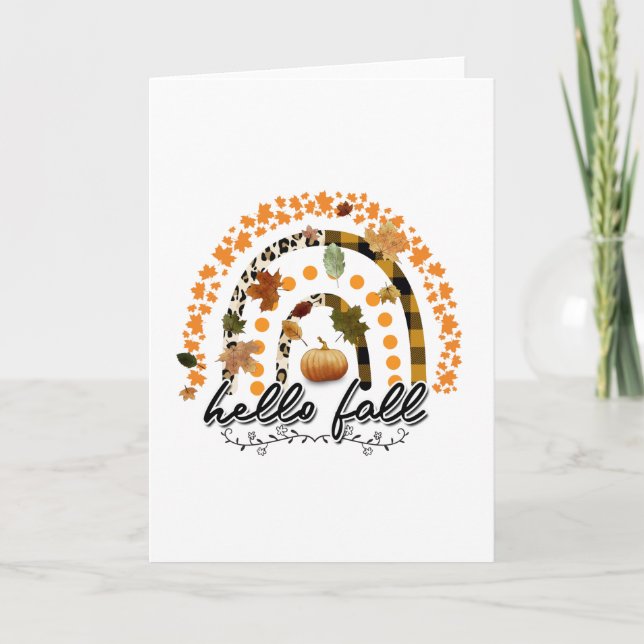 Lepord Hello Fall Card (Front)