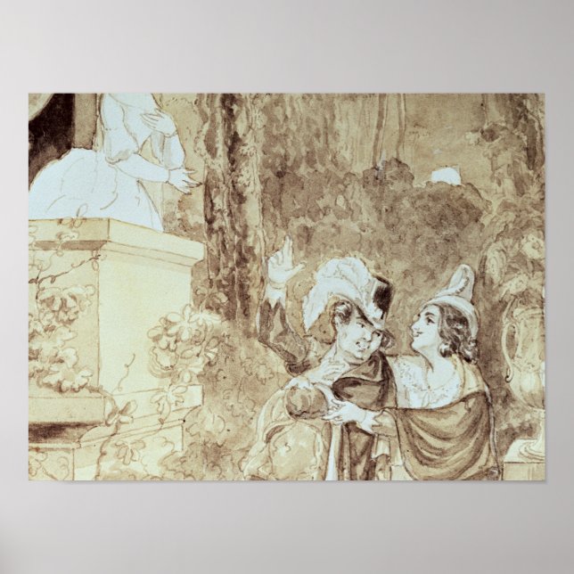 Leporello serenading Elvira in guise Giovanni Poster (Front)