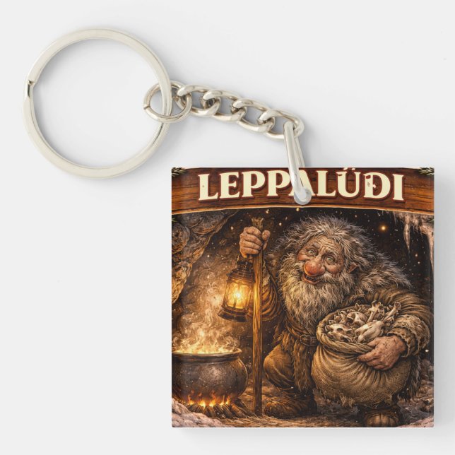 Leppaludi Icelandic Yule Lad Keychain (Front)