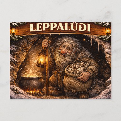 Leppaludi Icelandic Yule Lad Postcard