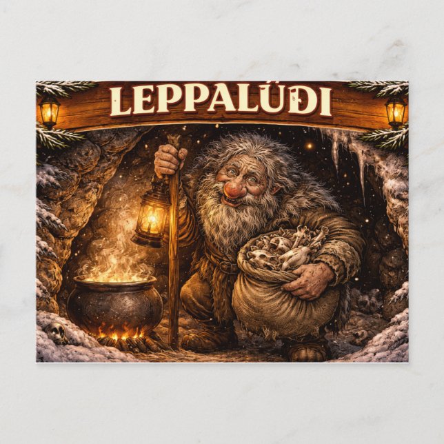 Leppaludi Icelandic Yule Lad Postcard (Front)