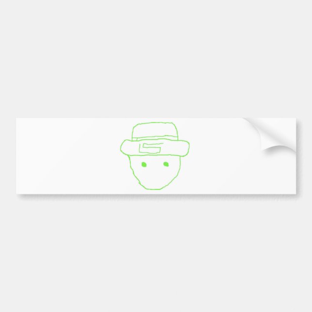 Leprechaun Amateur Sketch Bumper Sticker (Front)