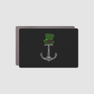 Leprechaun Anchor Shamrocks Cruise Squad St. Patri Car Magnet