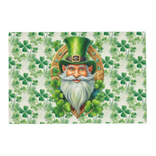 Leprechaun and Shamrock St Patrick's Day Placemat