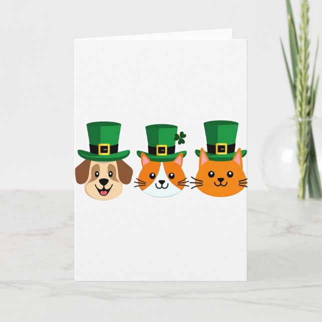 Leprechaun Animal Pattern Card (Front)