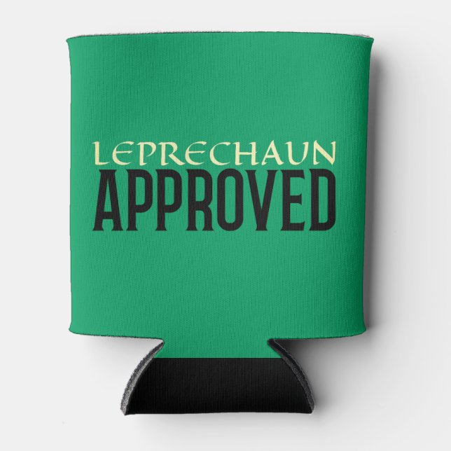Leprechaun Approved Can Cooler (Front)