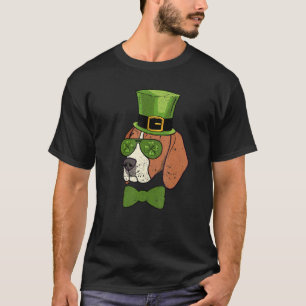 Leprechaun Beagle Shamrock Glasses St Patricks Day T-Shirt