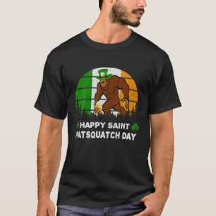 Leprechaun Bigfoot Happy Saint Patsquatch Day Patr T-Shirt