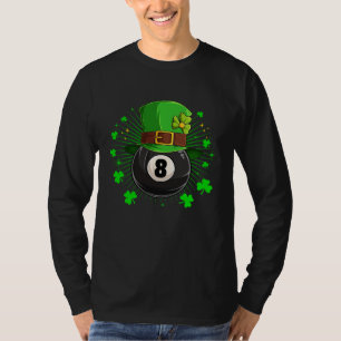 Leprechaun Billiards Pool St Patricks Day Shamrock T-Shirt