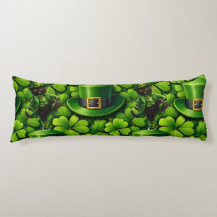 Leprechaun black cat Saint Patrick's Day lumber Body Pillow
