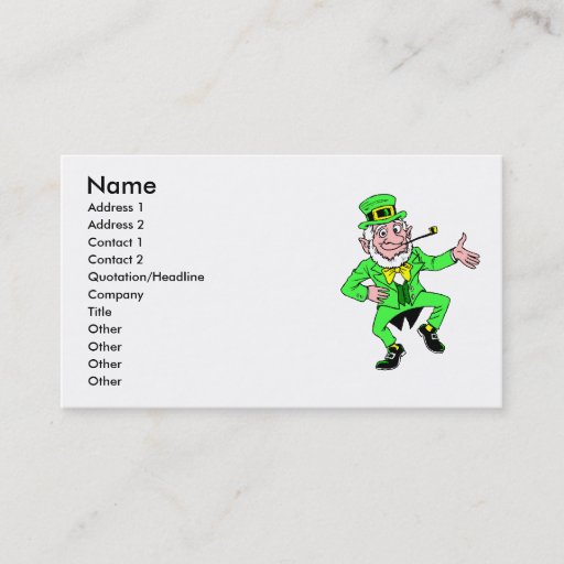 Customizable Leprechaun Business Card