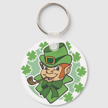 Leprechaun Cartoon St. Patrick's Day Keychain by koncepts at Zazzle