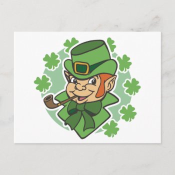 Leprechaun Cartoon St. Patrick's Day Postcard by koncepts at Zazzle