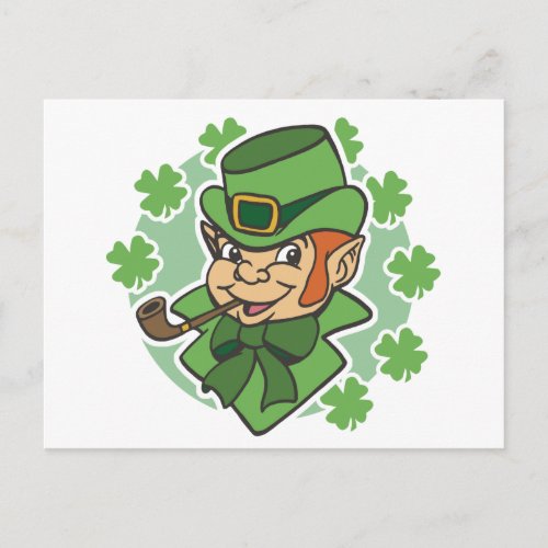 Leprechaun Cartoon St Patricks Day Postcard