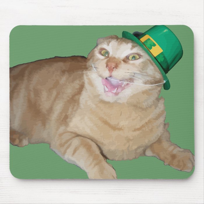 Leprechaun Cat Mousepad