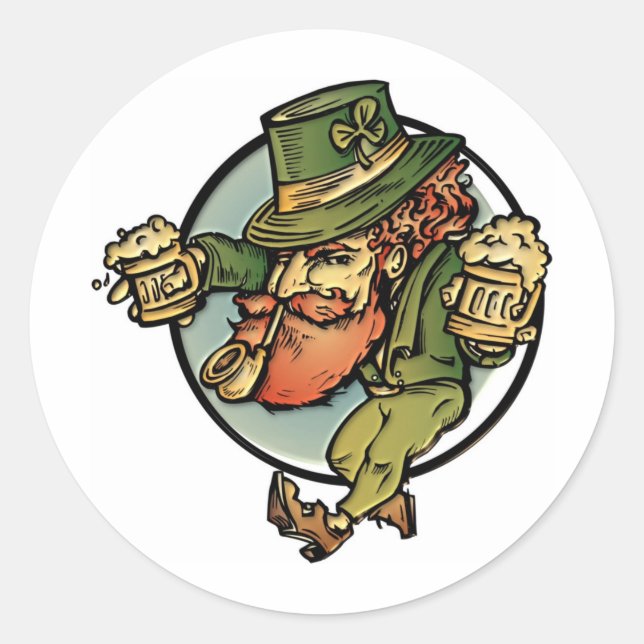 Leprechaun Classic Round Sticker (Front)