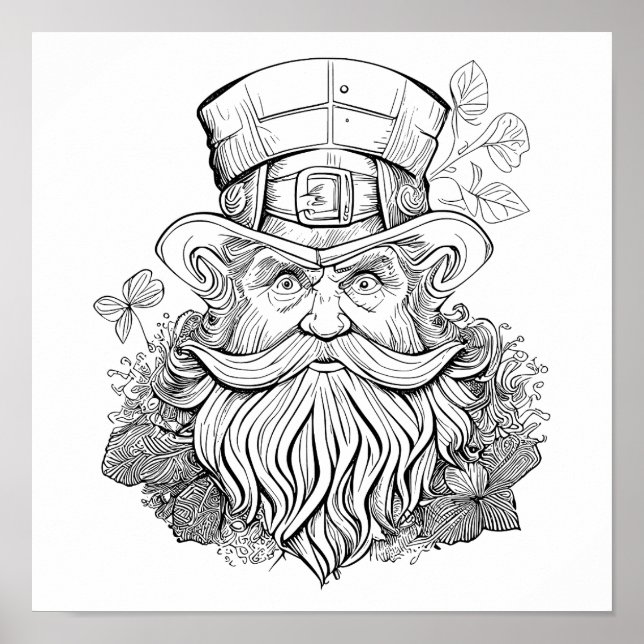 Leprechaun Color It yourself Poster (Front)