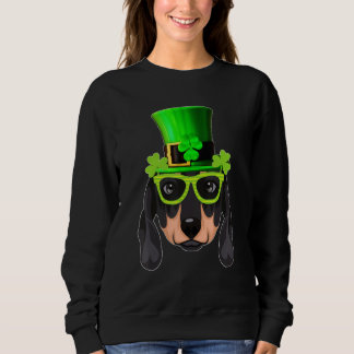 Leprechaun Dachshund C Glasses St Patricks Day 202 Sweatshirt