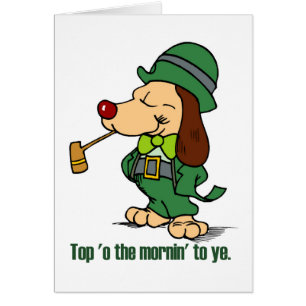 Leprechaun Dog Cards