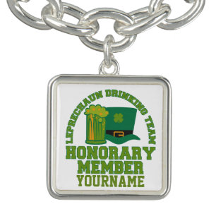 Leprechaun Drinking Team custom bracelet / charm