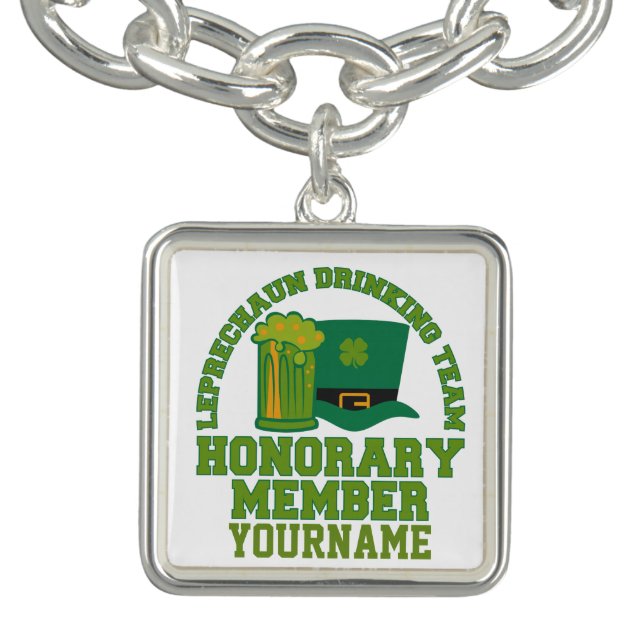 Leprechaun Drinking Team custom bracelet / charm (Design)