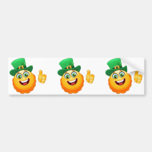 leprechaun emoji bumper sticker