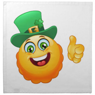 leprechaun emoji cloth napkin