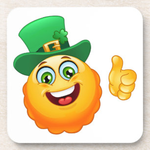 leprechaun emoji coaster