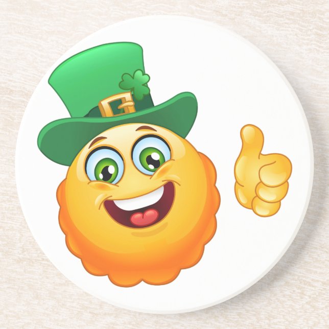 leprechaun emoji coaster (Front)