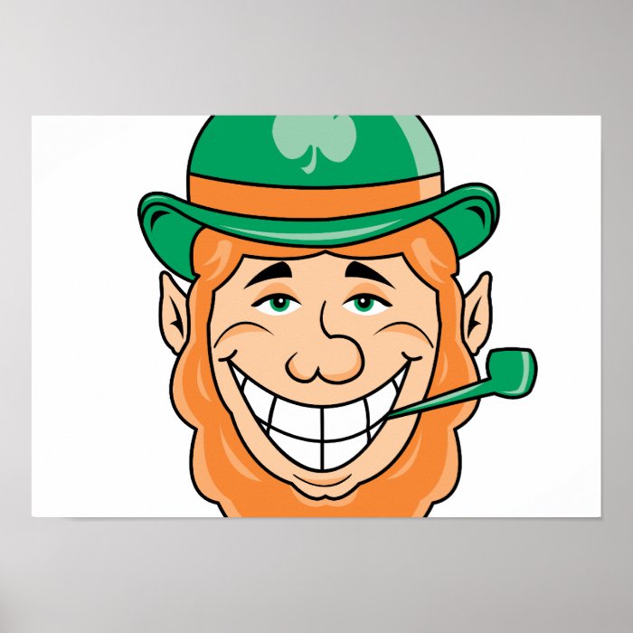 Leprechaun face poster