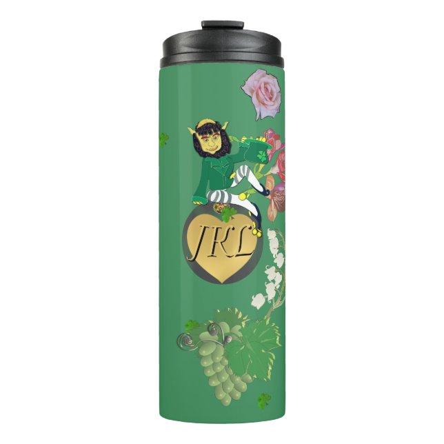 Leprechaun Floral Thermal Tumbler (Front)