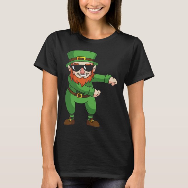 Leprechaun Floss Dance  St Patrick Day T-Shirt (Front)