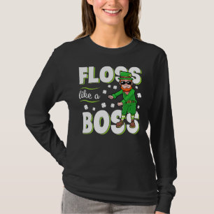 Leprechaun Floss Like A Boss St Patricks Day Boys T-Shirt