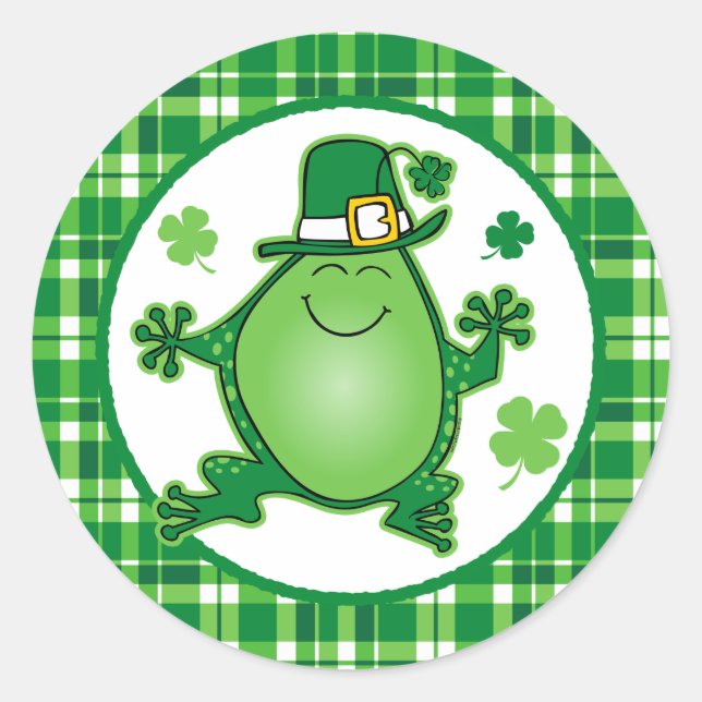 Leprechaun Frog Sticker (Front)