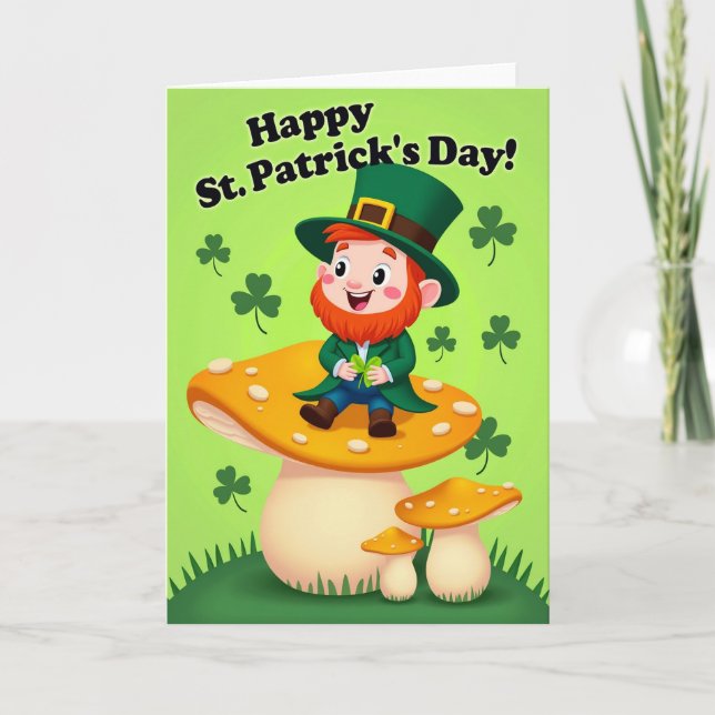 Leprechaun Glitter Texture Card (Front)