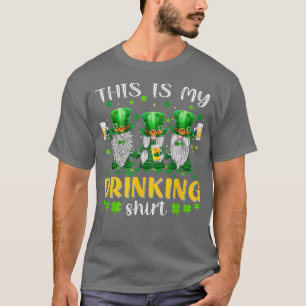 Leprechaun Gnome Drinking Beer Lover Happy St Patr T-Shirt