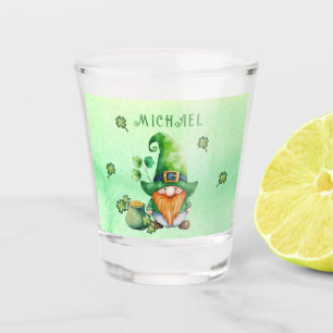 Leprechaun - Gnome With Pot Of Gold Personalized Shot Glass