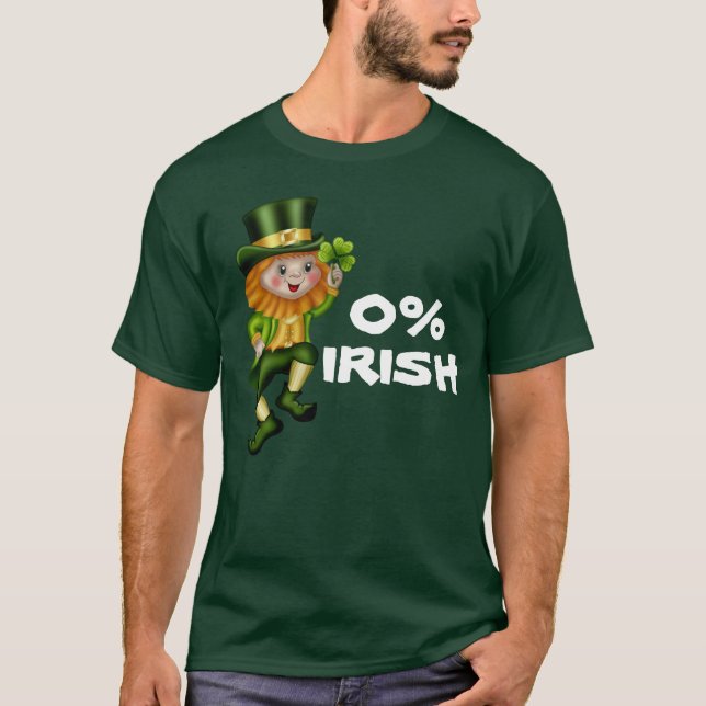 Leprechaun gold 0% Irish funny St Patty's T-Shirt (Front)