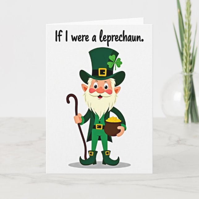 Leprechaun Gold St Patricks Card (Front)