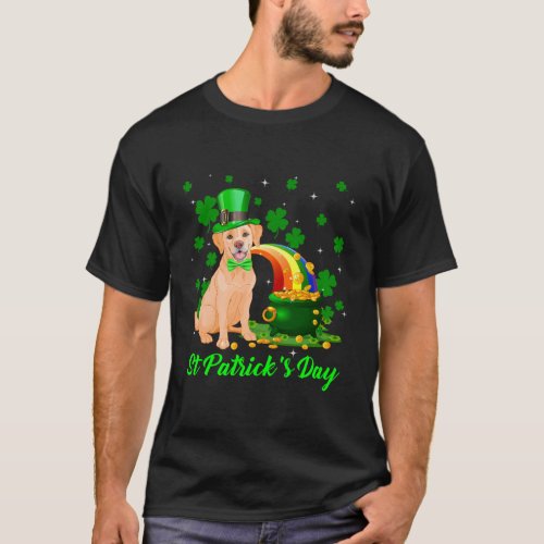 Leprechaun Golden Retriever Dog St PatrickS Day T_Shirt