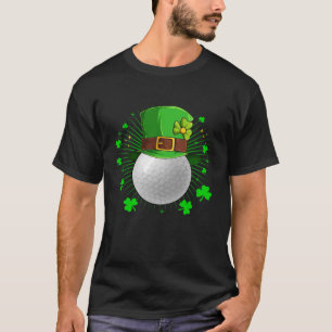 Leprechaun Golf Ball St Patricks Day Shamrock Boys T-Shirt