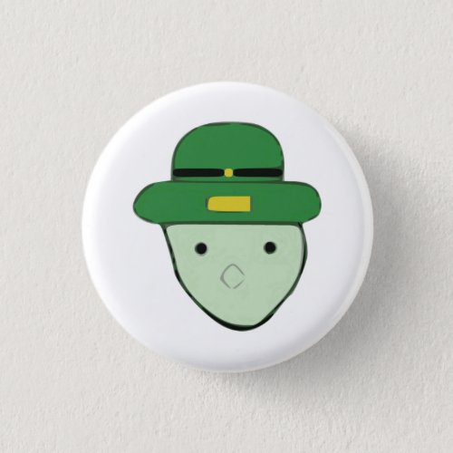 Leprechaun Green Colored Sketch Meme Pinback Button