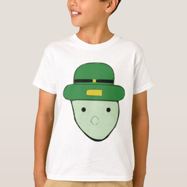 Leprechaun Green Colored Sketch Meme T-Shirt (Front)